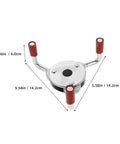 Professional Grade Smoke Transducer Extraction Tool, stainless steel head, red handles, 5.58in diameter, for smoke sensor care.