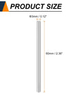 50 Pcs M3 3X60mm Dowel Pins 304 Stainless Steel Cylindrical Shelf Support Pegs showing size and dimensions in millimeters.