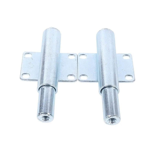 Heavy Duty Gate Casters 2 Pack 220 Lbs Capacity Each Swivel Fence Wheel Rollers With Solid Rubber Tires Smooth Glide Action Built Like A Tank Hassle Free Universal Mount For Yard - close-up of metal gate hinge