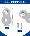 Badass Heavy Duty Figure 8 Wood Joint Connectors With Corrosion Resistant Zinc Plated Fasteners, 30 pieces, silver finish.