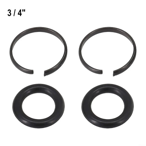 Two Sets One Half Inch Retainer Ring Kit With O Ring Socket Clip For Pneumatic Tools Square Drive Replacement Parts Black 3/4 inch components