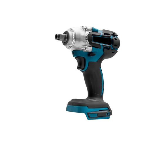 Cordless Brushless Impact Wrench With Fast Charge Battery For No Sweat Auto Repairs And Heavy Lifting Home Fixes Compact Design, side view. Compact and powerful tool.