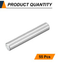 Rock Solid 55 Piece Pack of M3 x 16mm Dowel Pins Made from Gnarly 304 Stainless Steel, showing a cylindrical profile.