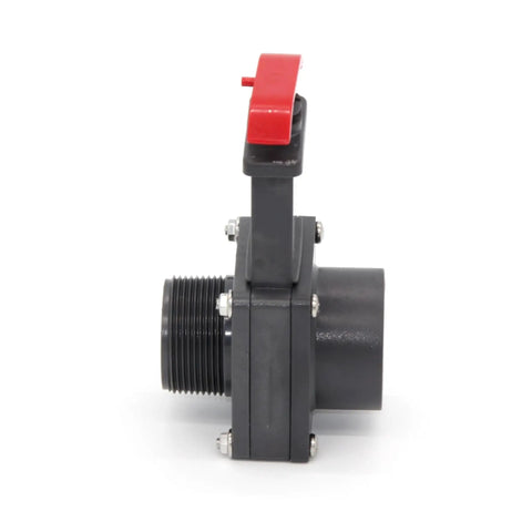 Must Have 1.5 Inch Gate Valve Full Shut Off For Above Ground Pools Threaded Male To Female Adapter Side View
