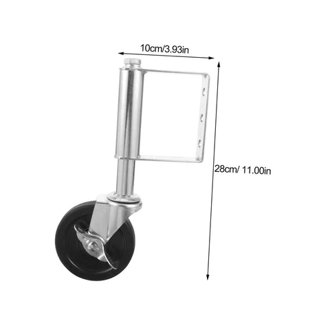 Heavy Duty Spring Loaded Gate Caster With Shock Absorbing Suspension For Buttery Smooth Rolling On Wood And Tubular Farm Gates rock solid design