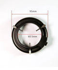 Hella Sharp 60Mm Led Microscope Ring Light With 56 Bulbs Fully Dimmable 12V Dc Source top view measuring 60.5mm ID, 95mm OD.