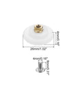 Freakin Smooth 26Mm 1 Inch Shower Door Rollers 4 Pack For Sliding Glass Bathroom Doors White Nylon Bearing Pulleys measurements with stainless screw