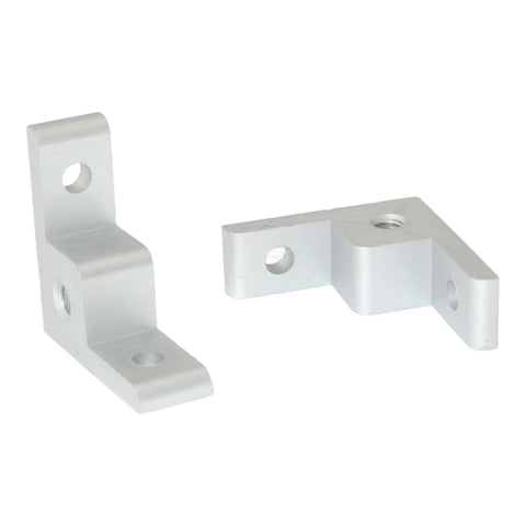 Set Of 4 Aluminum Profile Fasteners For 20 Series T Slot Extrusions, Right Angle Corner Connectors, Silver Anodized Finish visible