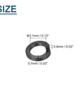 M3 Split Lock Washers 300 Pack Heavy Duty Carbon Steel Black Oxide Finish showing size dimensions.