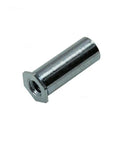 Heavy Duty 5/16 Inch Hex Thru Hole Threaded Standoff With 10 32 Threads And 0.937 Length Zinc Plated Steel, shown from the side.