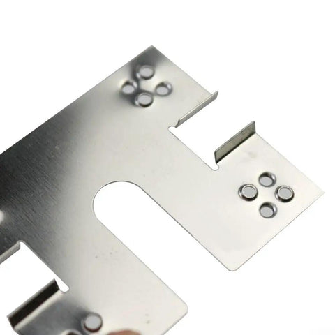 Hella Tough Stainless Steel Solar Grounding Clips For Photovoltaic Roof Systems And Greenhouse Sheds Compatible With C Steel Rails And Aluminum Guide Tracks For Quick Install close-up detail, showing size and construction.