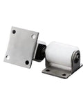 Premium Heavy Duty Sliding Door Rollers With Reinforced Nylon Bearing Pulley And Rustproof Stainless Steel Bracket, close-up view.