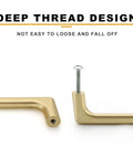 Kick Up Your Style With These Slick 10 Pack 7.5 Inch Brushed Gold Cabinet Pulls For Kitchen Cabinets Drawers And Cupboards Razor Sharp Metallic Heavy Duty Easy Mount Top Shelf Hardware For Modern Homes deep thread design and screw detail