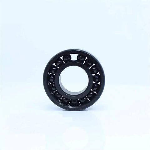 Premium TB16003 High Temperature Thin Section Full Ball Bearing Sized At 17X35X8MM view from the front showing ball mechanism.