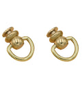 Solid Brass D Ring Ball Stud Rivets With Screws 1.1x0.47 Inch Two Pack For Leather Craft DIY saddlery hardware