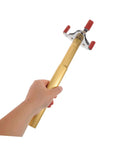Heavy Duty Ceiling Detector Removal Tool With Badass Rubberized Claw And Extendable Aluminum Shaft held in hand, showcasing rubberized claw and durable design.