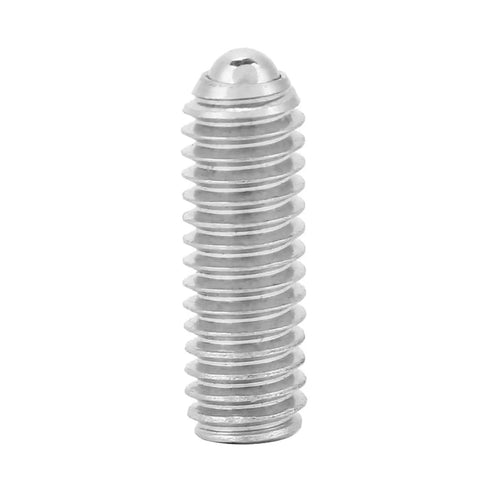 Premium Stainless Steel Ball Plunger Set Screws with Hex Socket Drive, M4x12 size for robust fixture hardware.