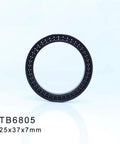 Heavy Duty Thin Section Full Ball Bearing 6805 shown from the front, 25x37x7mm, designed for extreme heat applications.