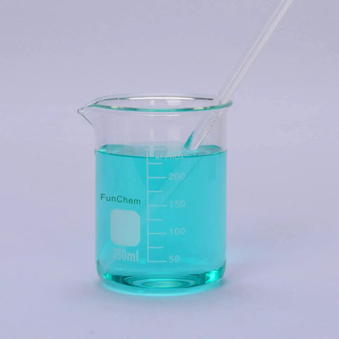 Glass Measuring Beaker Set, Five Piece Borosilicate Griffin Low Form, Graduated Lab Beakers With 250 ml, Clear liquid