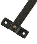 Close-up of hinge detail from 2 Pack Foldable Lid Support Hinges for Cabinets and Chests, Lift Up Metal Brackets in Antique Bronze Finish