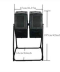 Dual Chamber Tumbling Compost Bin Rotating With 2 Doors For All Season Outdoor Gardening 140L 37 Gallon Built Tough