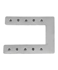 Tough As Nails Stainless Steel Solar Panel Grounding Washer for Rooftop and Ground Mount Systems, durable and secure design with multiple holes.