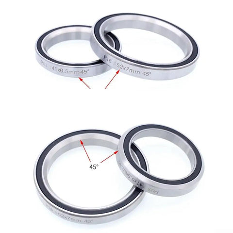Sturdy Bicycle Headset Bearing Repair Kit For Mountain Bike With Beefy Steel Upper Bearing and Exact Fork Cup, 41-52mm size.