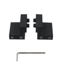 Four Pack Black Barn Door Roller Stopper Hardware For 1.61 Inch By 0.28 Inch Track And 41 By 7 Millimeter Rails, Flat Rail Stop