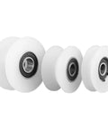 Premium Nylon H Shaped Track Wheel For Round Pipe Sliding Doors Silent Glide Pulley Heavy Duty Groove Roller in white