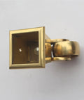 Solid Brass Furniture Casters Set Of 4 With 32Mm Hella Smooth Swivel Wheels Antique Gold Finish Square Cup base detail view
