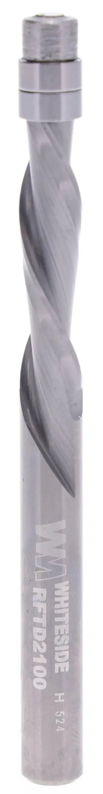 Pro Grade Solid Carbide Down Cut Spiral Flush Trim Router Bit With One Quarter Inch Cutting Diameter And Quarter Inch Shank