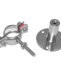 Adjustable Stainless Steel Pipe Support Bracket For 2.36 To 2.56 Inch Pipes Wall Or Ceiling Mount Strap Clamp Heavy Duty Height Adjustable