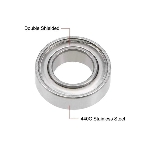 S689ZZ Stainless Steel Ball Bearing 9X17X5MM Double Shielded Corrosion Proof ABEC ONE with 440C stainless steel material.