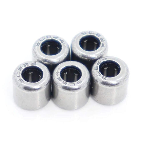 SCE24 Drawn Cup Needle Roller Bearing 3.175X6.35X6.35mm, steel material, ideal for heavy duty vehicles and mechanical applications.