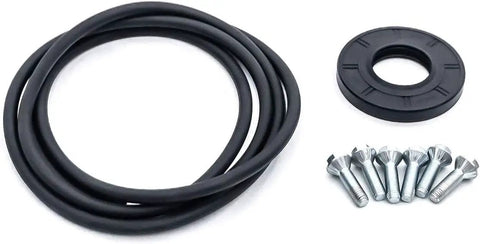 Washer Tub Bearing And Seal Kit Compatible With Samsung And Kenmore Models includes rubber seals and bolts for installation.