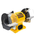 Heavy Duty Six Inch Bench Grinder Built Tough To Slash Blade Dullness And Polish Metal Bits With Ease While Serving As A Rock Solid Wire Wheel Rig.
