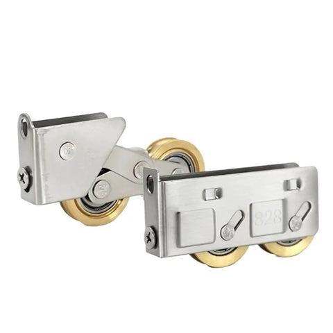 4 Pack Heavy Duty Sliding Screen Door Rollers With Stainless Steel Track Wheels And Copper Bearing Pulleys designed for smooth operation.