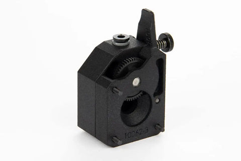 Rock Solid Dual Drive Bmg Extruder Optimized For Mosquito Hotend, PA12 nylon body, detailed gear system for precise 3D printing.
