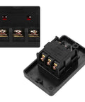 Close-up of Drill Press Push Button Switch AC 220V 380V On Off Start Stop Motor Control 10A with screw wiring terminals.