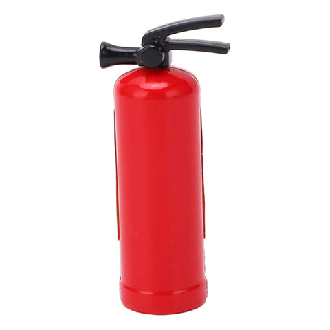 Legit Mini Fire Extinguisher Toy For Rc Cars Featuring A Dope Lifelike Design side view of red plastic ornament for RC upgrades