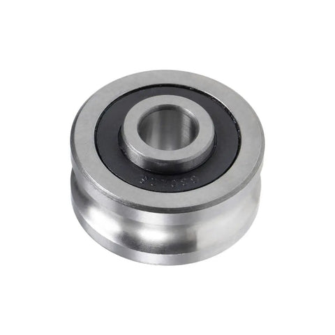 Top Tier SG35 U Groove Track Guide Bearing With 12 mm Bore And 42 mm Outer Diameter side view showcasing chrome steel pulley wheel design.