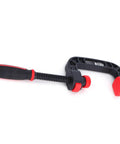 One Hand Quick Release G Clamp And C Clamp Heavy Duty Woodworking Holding Tool With Movable Jaw And Soft Grip For No Fuss DIY Carpentry Projects And Workshop Use 3 Inch Opening 75mm, black red
