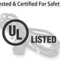 Universal Replacement Power Cord Cable For Electric Pressure Cookers And Kitchen Gadgets UL Listed certification logo