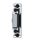 Heavy Duty Full Extension Drawer Slides 16 Inch 10 Pair Pack Featuring 100 Lb Ball Bearing Tracks side view of track profile with rollers.