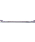 Side profile of a blue 8-inch skateboard deck with 7-ply Canadian maple, highlighting pro grade construction and street-ready design.