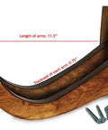 Wood Surfboard Rack For Longboards And Shortboards Indoor Outdoor Wall Mount Display Crafted In Minimal Dark Stained Wood