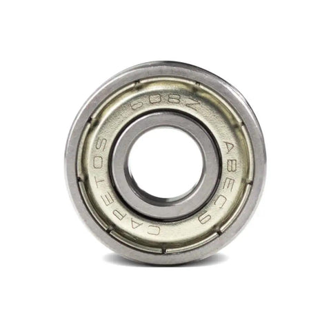 Slick Pro-Grade ABEC-9 608 Skate Bearings Pre-Lubricated Heavy-Duty dual-ball shield showing metal seal and inner race.
