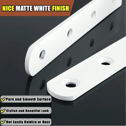 Heavy Duty Furniture Wall Anchors Rock Solid Baby Proofing Kit white steel brackets with matte finish for securing dressers.