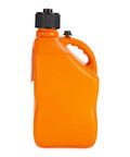 No Sweat Five Point Five Gallon Square Jug Bundle In Loud Orange Features three heavy duty containers, side view of orange jug.
