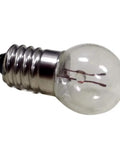 Top Tier E10 Miniature Bulb Pack With Slick Screw Base showing a glass bulb with a silver screw base, ideal for 12 Volt DC applications.